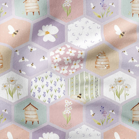 Lilac Beehive Bunny Comforter