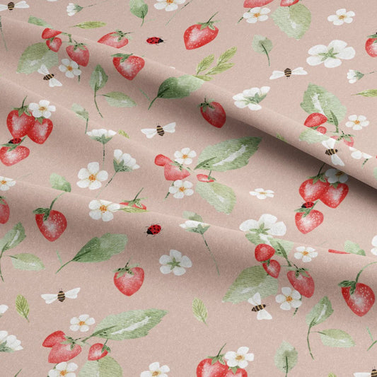 Pink Strawberry Field Bunny Comforter