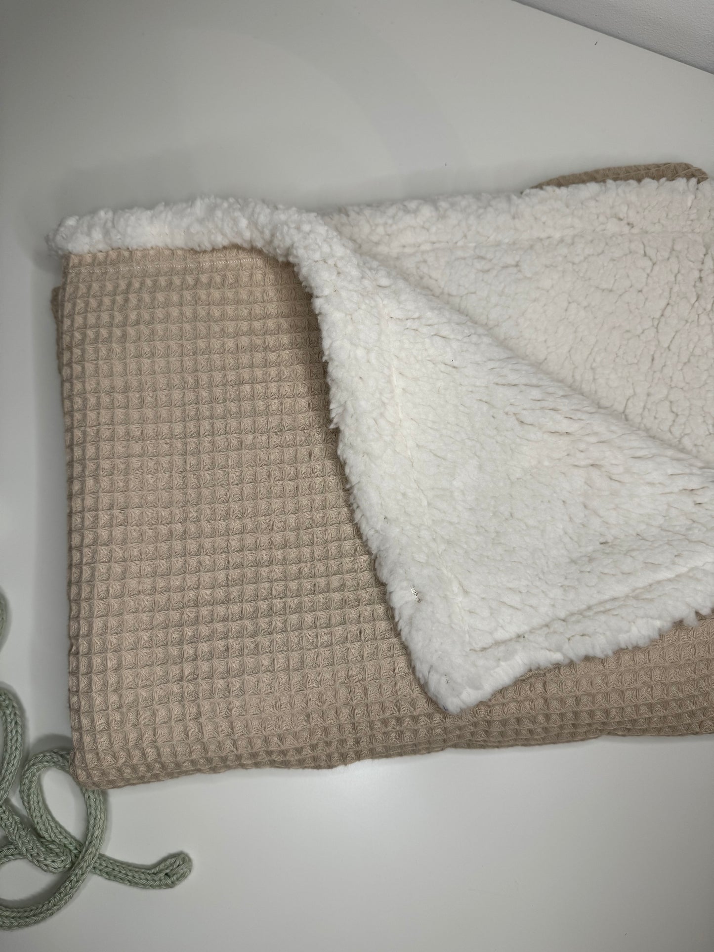 Beige Waffle Blanket