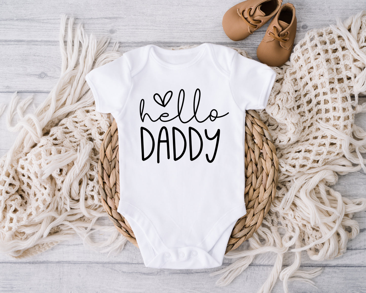 Hello Daddy Vest/Baby Grow