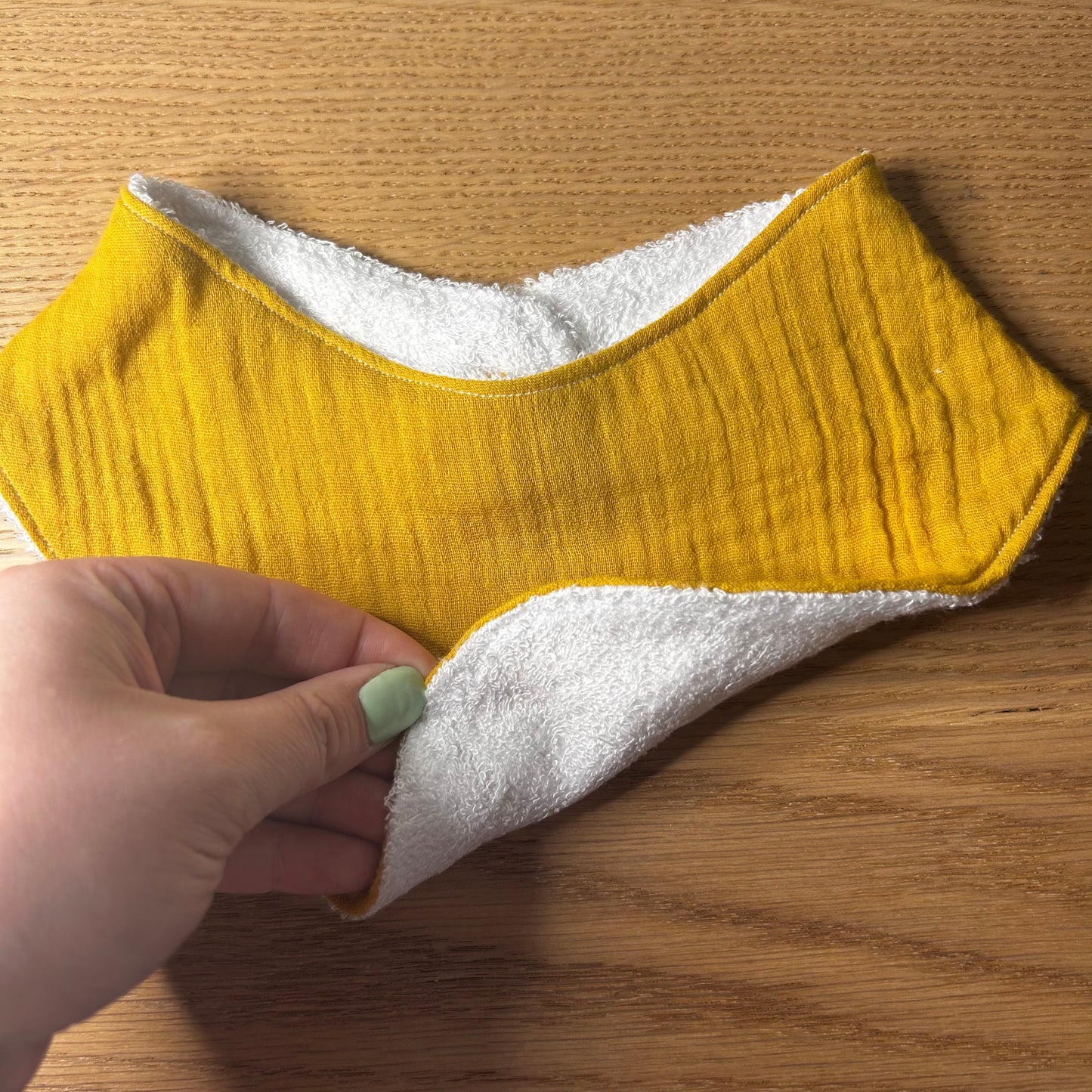 Mustard Muslin Bib