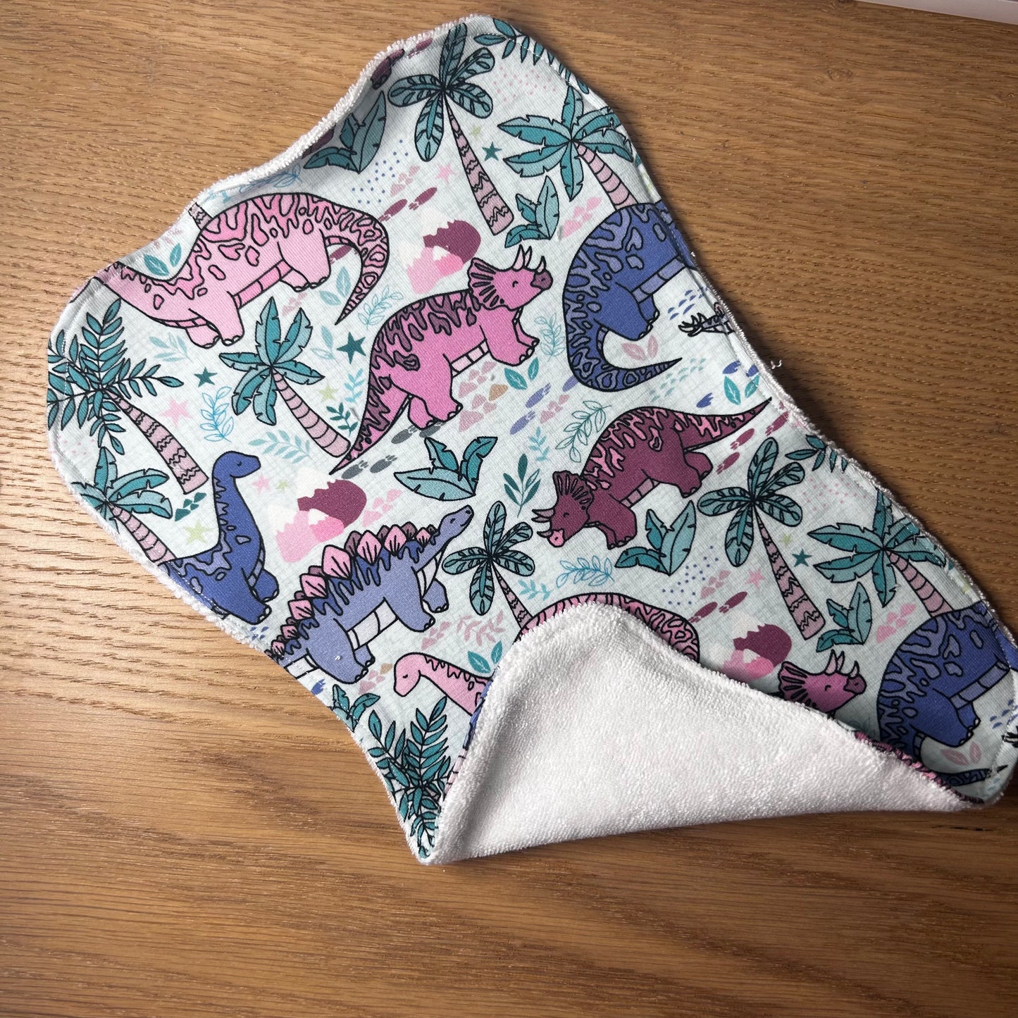 Berry Dino Burp Cloth