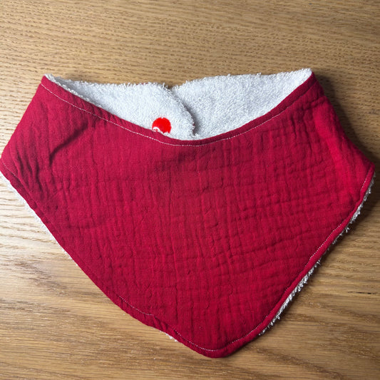 Red Muslin Bib