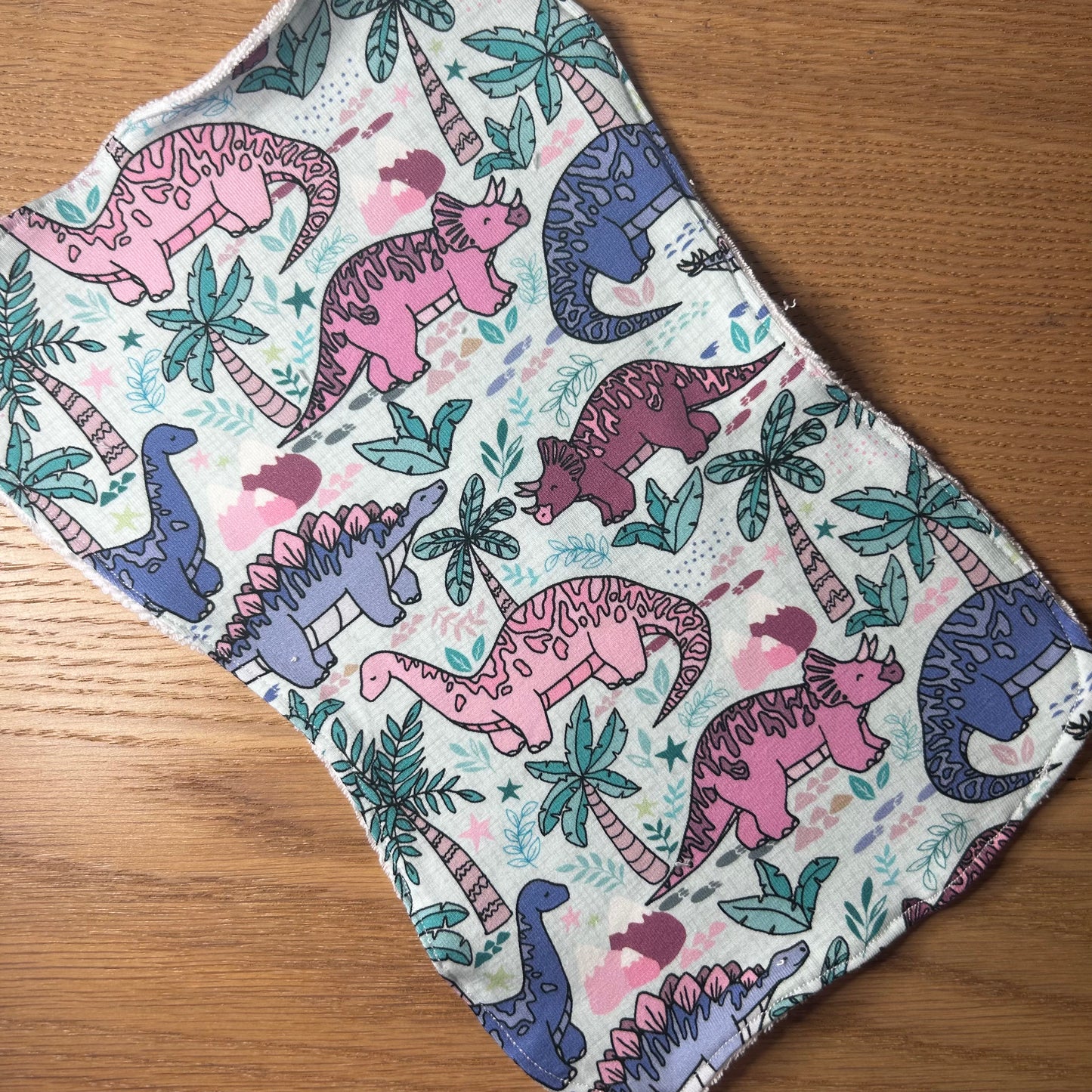 Berry Dino Burp Cloth