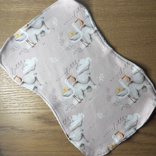 Little Elephant Burp Cloth (Pink)